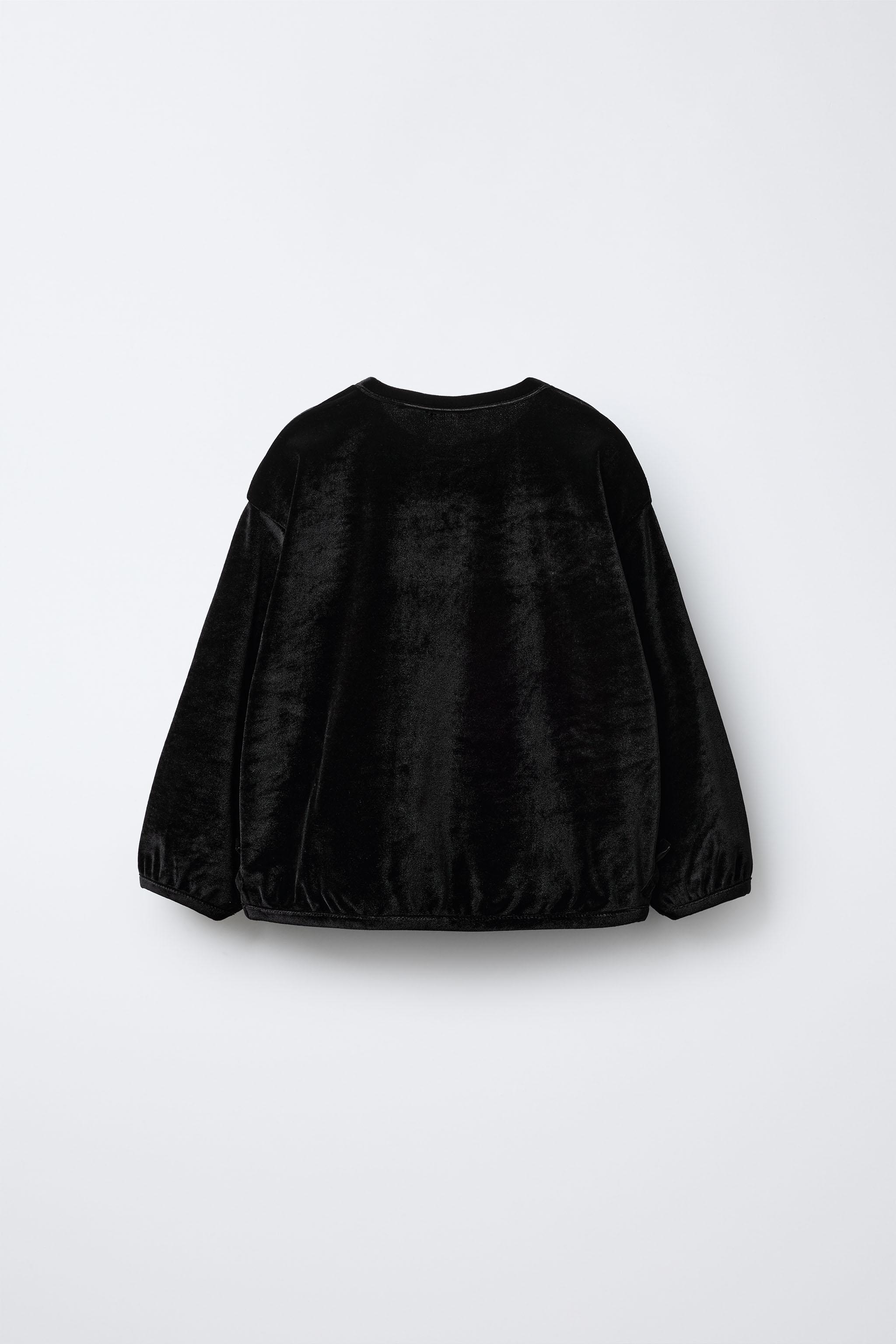 VELVET T-SHIRT WITH BOWS